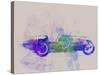 Bugatti Type 35 R Watercolor 2-NaxArt-Stretched Canvas