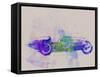 Bugatti Type 35 R Watercolor 2-NaxArt-Framed Stretched Canvas