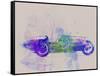 Bugatti Type 35 R Watercolor 2-NaxArt-Framed Stretched Canvas