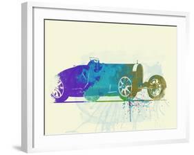 Bugatti Type 35 R Watercolor-NaxArt-Framed Art Print