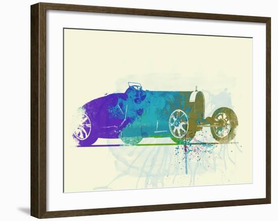 Bugatti Type 35 R Watercolor-NaxArt-Framed Art Print