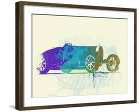 Bugatti Type 35 R Watercolor-NaxArt-Framed Art Print