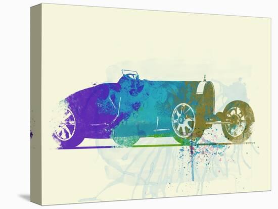 Bugatti Type 35 R Watercolor-NaxArt-Stretched Canvas