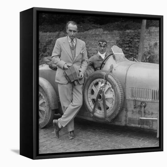 Bugatti Type 43 at the Boulogne Motor Week, France, 1928-Bill Brunell-Framed Stretched Canvas