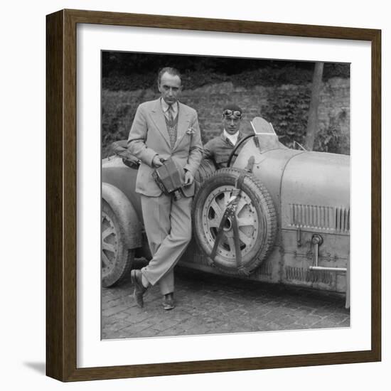 Bugatti Type 43 at the Boulogne Motor Week, France, 1928-Bill Brunell-Framed Photographic Print