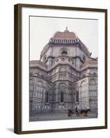 Buggy in Front of the Duomo, Florence, UNESCO World Heritage Site, Tuscany, Italy, Europe-James Gritz-Framed Photographic Print