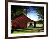 Buggy in the Red Barn-Jody Miller-Framed Photographic Print