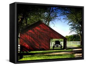 Buggy in the Red Barn-Jody Miller-Framed Stretched Canvas