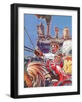 "Buggy Races Train,"May 13, 1939-Douglas H. Hilliker-Framed Giclee Print