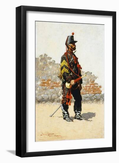 Bugler of the Cavalry, 1889-Frederic Sackrider Remington-Framed Giclee Print