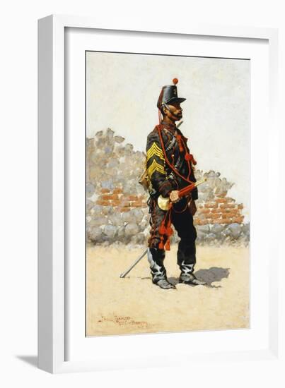 Bugler of the Cavalry-Frederic Sackrider Remington-Framed Giclee Print