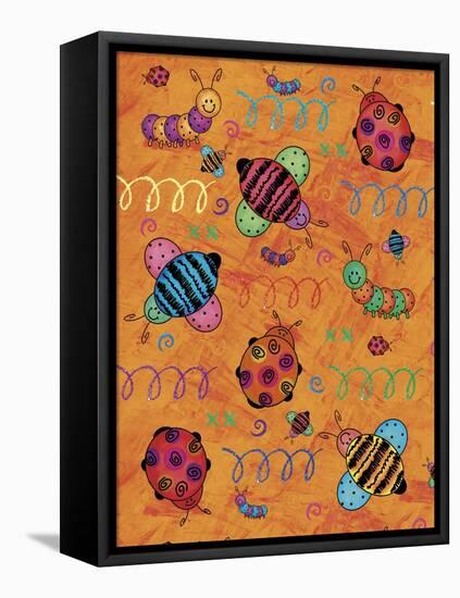 Bugs Colors-Maria Trad-Framed Stretched Canvas