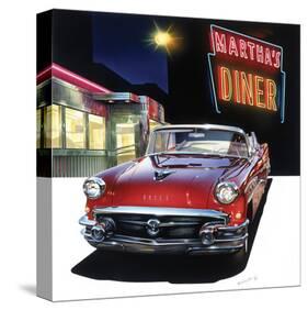 Buick '56 at Martha's Diner-Graham Reynold-Stretched Canvas