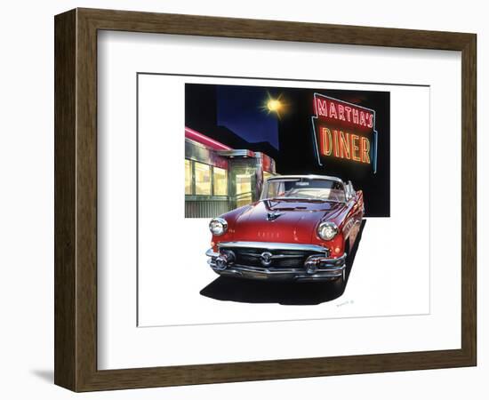 Buick '56 at Martha's Diner-Graham Reynold-Framed Art Print