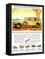 Buick Division of General Motors, Magazine Advertisement, USA, 1930-null-Framed Stretched Canvas