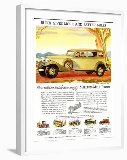 Buick Division of General Motors, Magazine Advertisement, USA, 1930-null-Framed Giclee Print