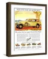 Buick Division of General Motors, Magazine Advertisement, USA, 1930-null-Framed Giclee Print