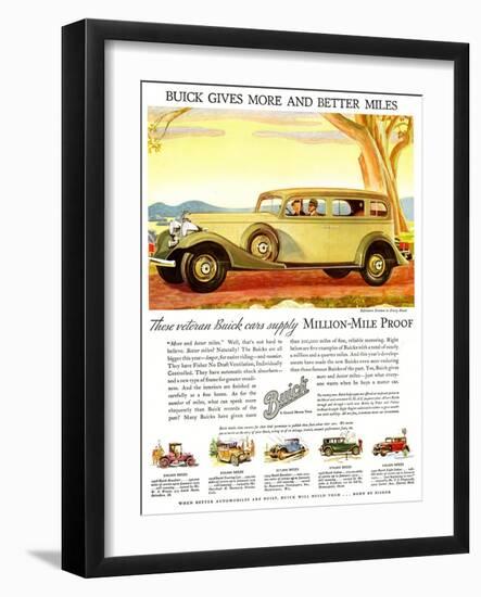 Buick Division of General Motors, Magazine Advertisement, USA, 1930-null-Framed Giclee Print