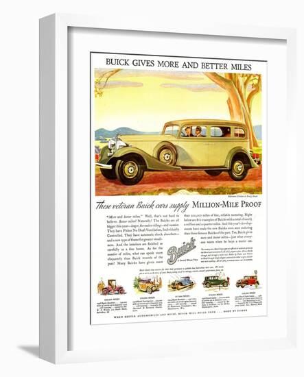 Buick Division of General Motors, Magazine Advertisement, USA, 1930-null-Framed Giclee Print