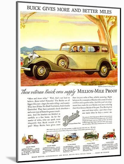 Buick Division of General Motors, Magazine Advertisement, USA, 1930-null-Mounted Giclee Print