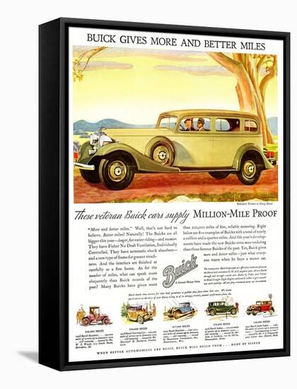 Buick Division of General Motors, Magazine Advertisement, USA, 1930-null-Framed Stretched Canvas