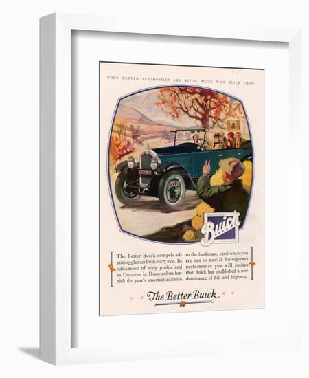 Buick, Magazine Advertisement, USA, 1925-null-Framed Giclee Print