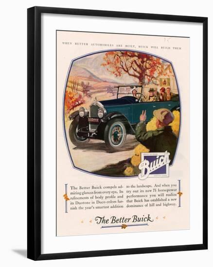 Buick, Magazine Advertisement, USA, 1925-null-Framed Giclee Print