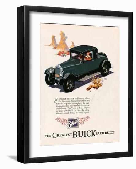 Buick, Magazine Advertisement, USA, 1926-null-Framed Giclee Print