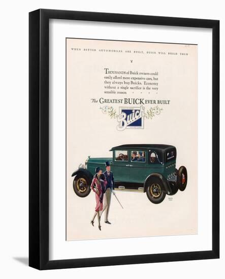 Buick, Magazine Advertisement, USA, 1927-null-Framed Giclee Print