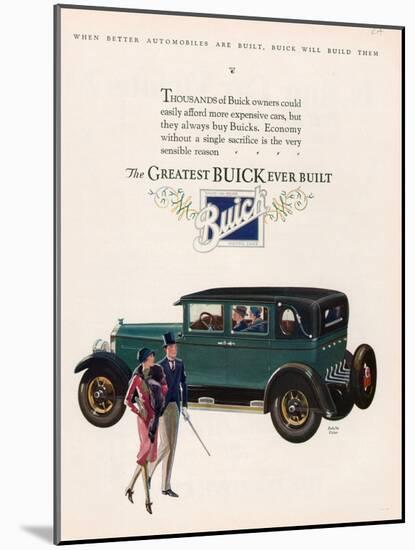 Buick, Magazine Advertisement, USA, 1927-null-Mounted Giclee Print