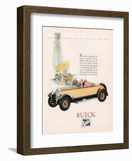 Buick, Magazine Advertisement, USA, 1927-null-Framed Giclee Print