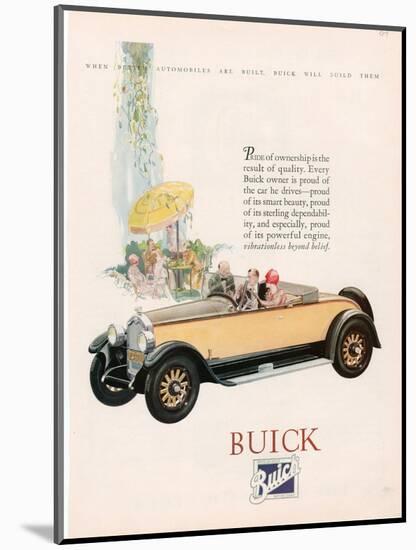 Buick, Magazine Advertisement, USA, 1927-null-Mounted Giclee Print