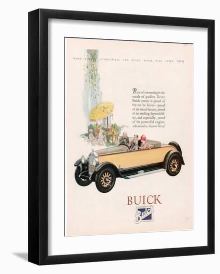 Buick, Magazine Advertisement, USA, 1927-null-Framed Giclee Print