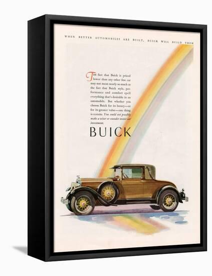 Buick, Magazine Advertisement, USA, 1928-null-Framed Stretched Canvas