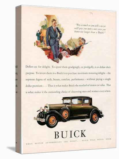 Buick, Magazine Advertisement, USA, 1929-null-Stretched Canvas