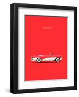 Buick Roadmaster 55 Red-Mark Rogan-Framed Art Print