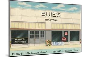 Buie's Tractors, Stamford, Texas-null-Mounted Art Print