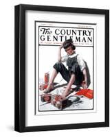 "Build Your Own Radio," Country Gentleman Cover, August 16, 1924-William Meade Prince-Framed Premium Giclee Print