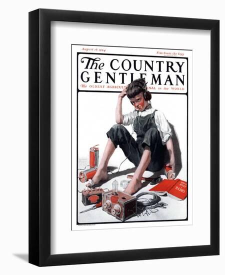 "Build Your Own Radio," Country Gentleman Cover, August 16, 1924-William Meade Prince-Framed Premium Giclee Print