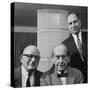 Builder Emory Roth, Erwin Wolfson, and Architect Walter Gropius with Grand Central Building Model-Andreas Feininger-Stretched Canvas