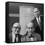 Builder Emory Roth, Erwin Wolfson, and Architect Walter Gropius with Grand Central Building Model-Andreas Feininger-Framed Stretched Canvas