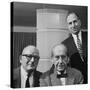 Builder Emory Roth, Erwin Wolfson, and Architect Walter Gropius with Grand Central Building Model-Andreas Feininger-Stretched Canvas