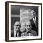 Builder Emory Roth, Erwin Wolfson, and Architect Walter Gropius with Grand Central Building Model-Andreas Feininger-Framed Premium Photographic Print