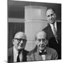 Builder Emory Roth, Erwin Wolfson, and Architect Walter Gropius with Grand Central Building Model-Andreas Feininger-Mounted Premium Photographic Print