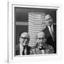 Builder Emory Roth, Erwin Wolfson, and Architect Walter Gropius with Grand Central Building Model-Andreas Feininger-Framed Premium Photographic Print