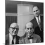 Builder Emory Roth, Erwin Wolfson, and Architect Walter Gropius with Grand Central Building Model-Andreas Feininger-Mounted Premium Photographic Print