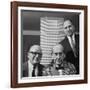 Builder Emory Roth, Erwin Wolfson, and Architect Walter Gropius with Grand Central Building Model-Andreas Feininger-Framed Premium Photographic Print