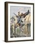 Builders Fall Off a Roof-F Meaulle-Framed Art Print