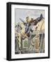 Builders Fall Off a Roof-F Meaulle-Framed Art Print