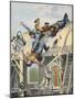 Builders Fall Off a Roof-F Meaulle-Mounted Art Print